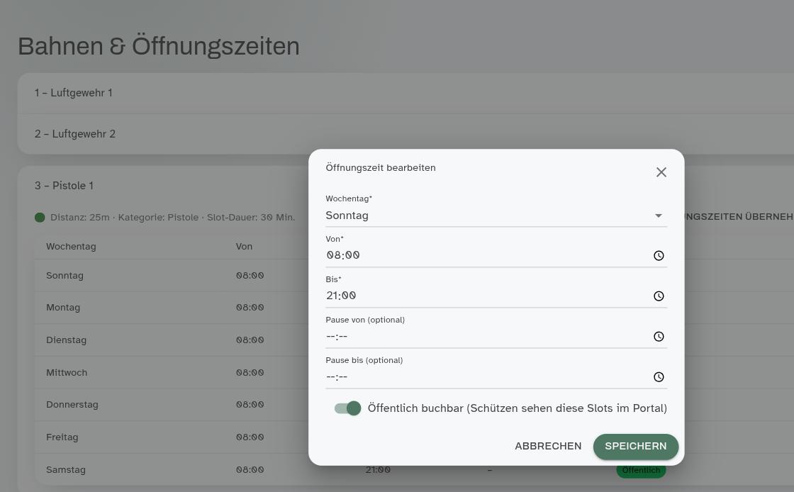 Heute geöffnet